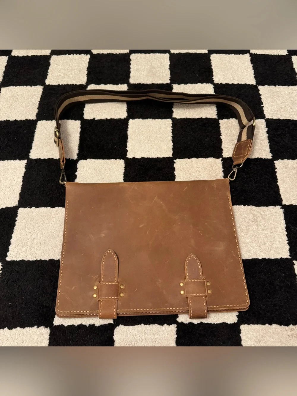 Robrasim Handmade Leather Sketchbook Cover Messenger Bag